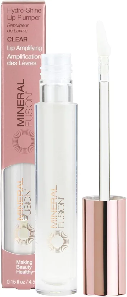 Mineral Fusion Hydro-Shine Lip Gloss Plumper, Clear, 0.15 Ounce