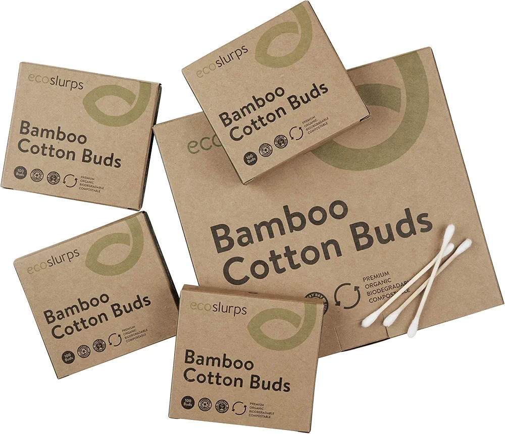 400 Bamboo Cotton Buds - Biodegradable Cotton Swabs Alternative to Plastic and Paper Swab (400 per Pack)