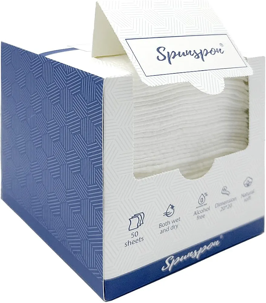 50-Count Clean Towels Disposable Face Towel Biodegradable Large Dry Thick Soft Clean Facial Towels for Sensitive Skin, Makeup Removing, Cleansing, Nursing, Travel