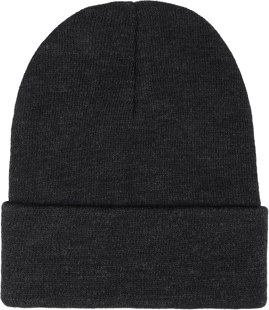 Classic Knit Cuffed Beanie Hat Winter Warm Skull Cap Stocking Cap for Women Men