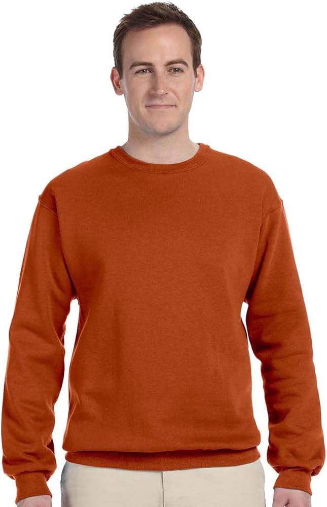 Jerzees - Crewneck Sweatshirt. 562M, MEDIUM, Texas Orange