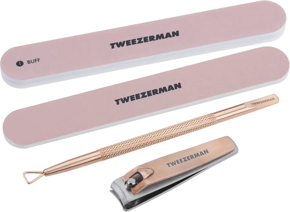 Tweezerman Rose Gold Manicure Kit, 4 Piece set