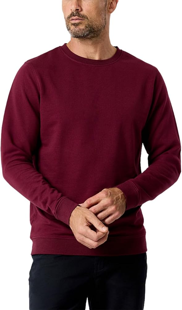 INTO THE AM Premium Crewneck Sweatshirts For Men S - 4XL Lightweight Casual Fitted Sweater