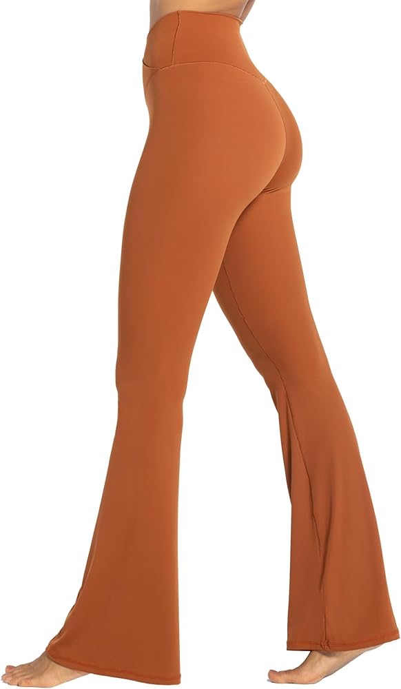 Sunzel Womens Flare Leggings with Tummy Control Crossover Waist and Wide Leg