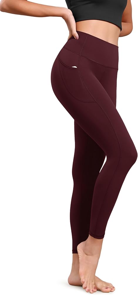 ODODOS ODLIFT 7/8 Compression Leggings with Pockets for Women, 25" High Waist Workout Yoga Pants