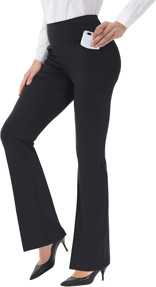 Bootcut Yoga Pants for Women High Waist Dress Pants Flare Leggings 27" 29" 31" 33" 35" 37" Workout Pant for Casual Work