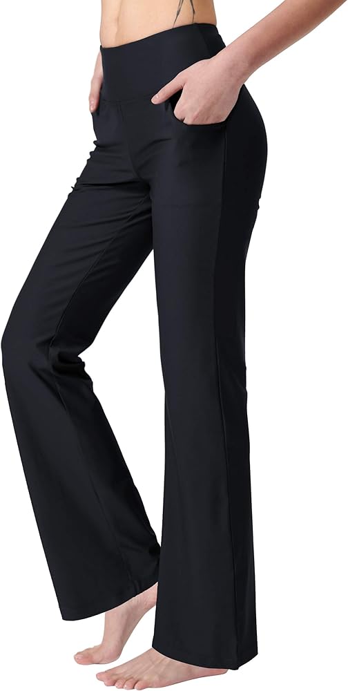 Women's Bootcut Yoga Pants with Pockets High Waist Bootleg Yoga Workout Pants for Women