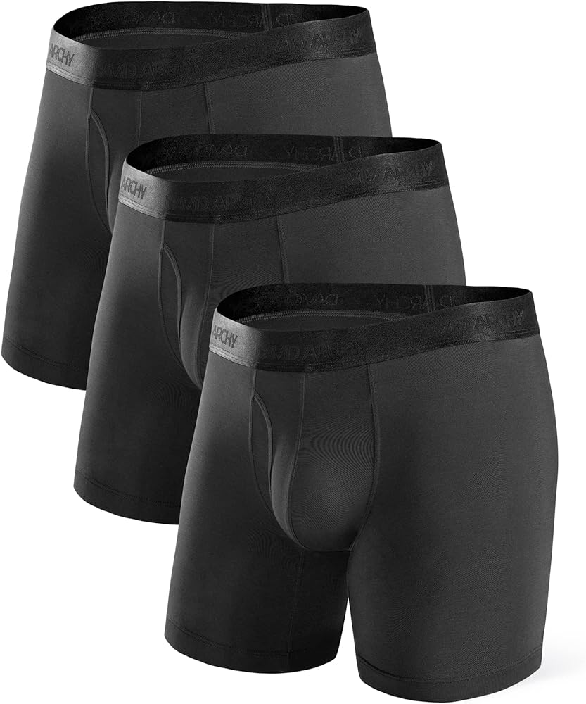 DAVID ARCHY Mens Underwear Ultra Soft Micro Modal Support Pouch Trunks Moisture Wicking Boxer Briefs for Men 3 or 4 Packs