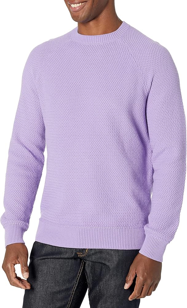 Amazon Essentials Oversized Crewneck Sweatshirt for Men, Textured, Cotton