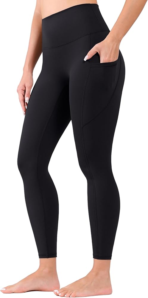 High Waist Yoga Pants Leggings with Pockets for Womens Tummy Control Fitness Running Leggings Soft Naked Tights