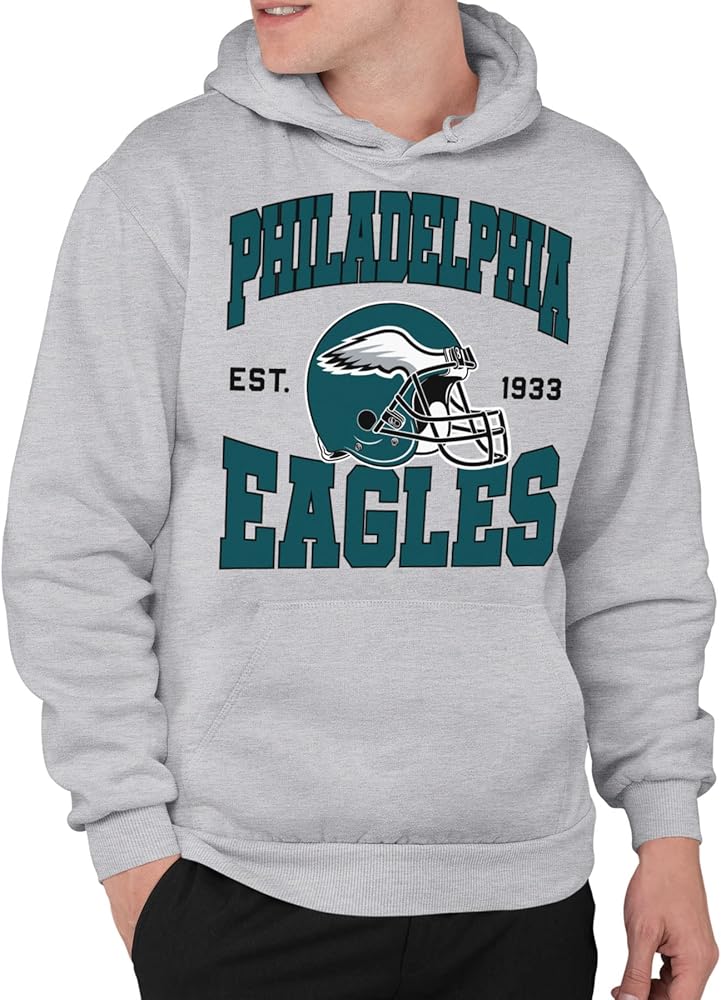 Junk Food Clothing x NFL - Team Helmet - Unisex Adult Pullover Hoodie for Men and Women - Officially Licensed NFL Apparel