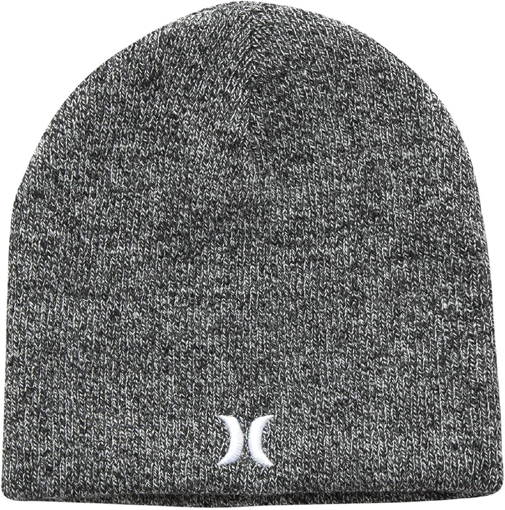 Hurley Men's Icon Staple Beanie - Classic Loose Knitted Lightweight Hat for Men