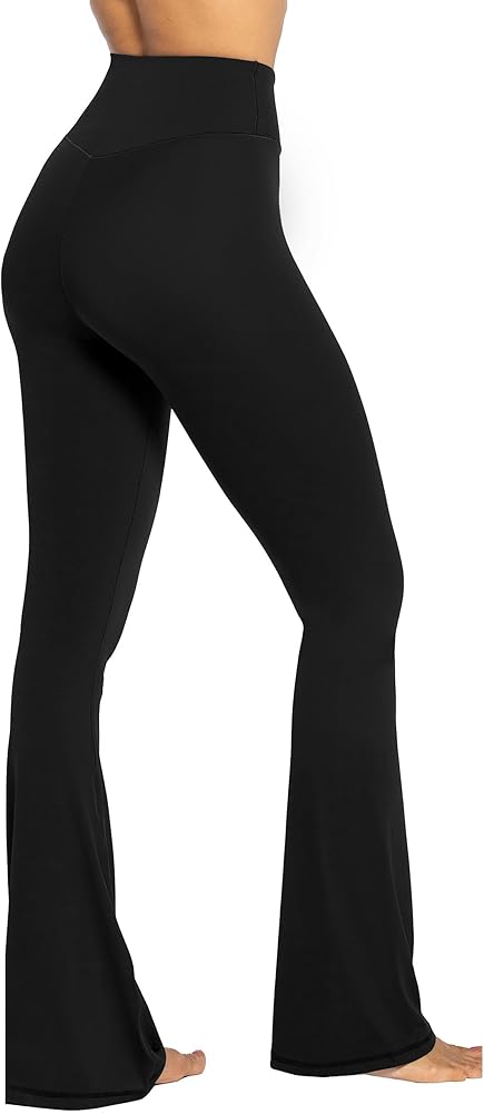 Sunzel Sunzfly Flare Leggings for Women Cross Over High Waisted Yoga Pants with Wide Leg and Tummy Control for Workout