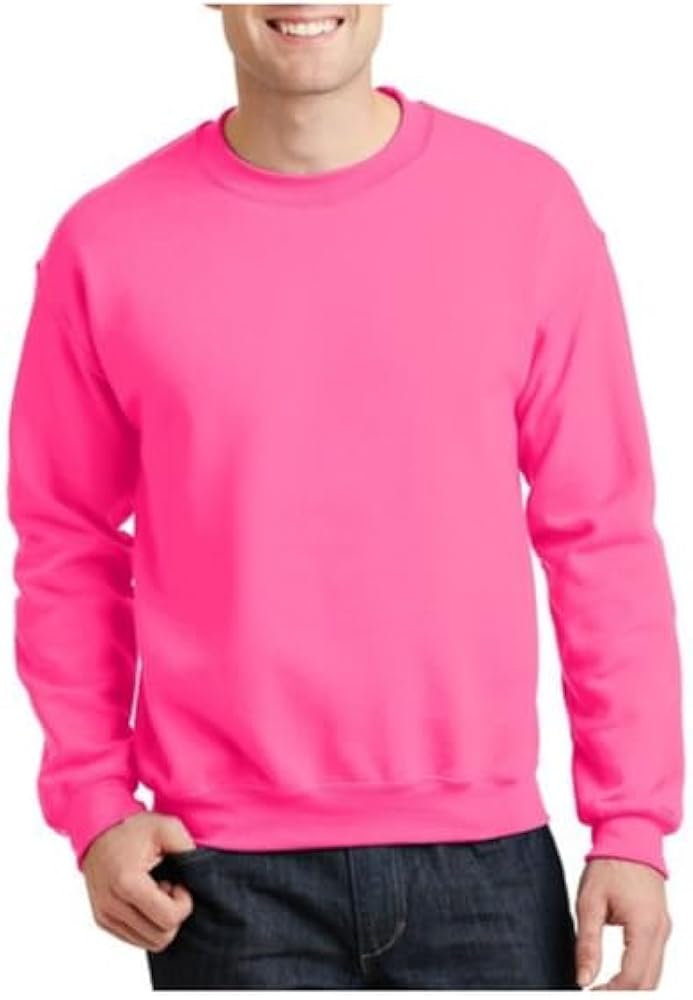 Gildan Unisex Adult 's Athletic-sweatshirts, Safety Pink (1-pack), Large US