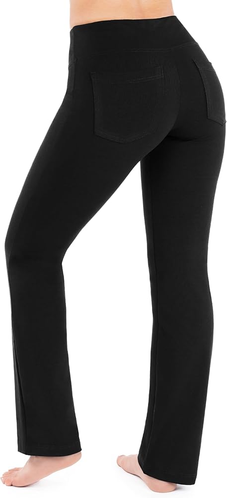 Nirlon Yoga Pants with Pockets - Yoga Pants with Pockets for Women Breathable Leggings with Pockets Regular & Plus Size Pants