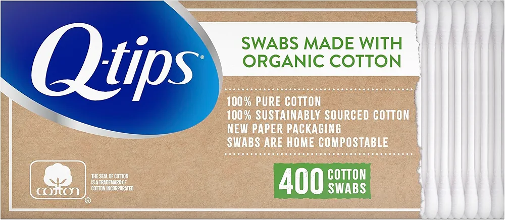 Q-Tips Cotton Swabs Organic Pack - 400ct