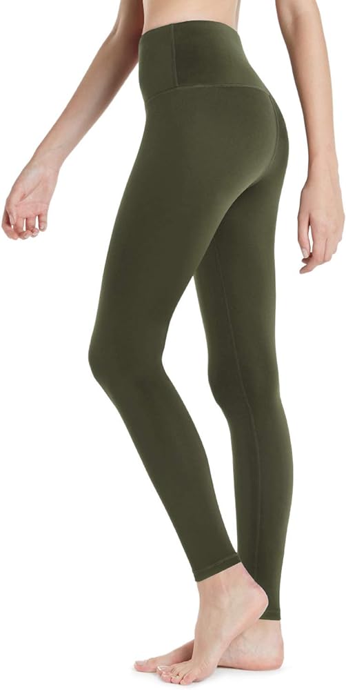 TSLA Women's Thermal Yoga Pants, High Waist Warm Fleece Lined Leggings, Winter Workout Running Tights with Pockets
