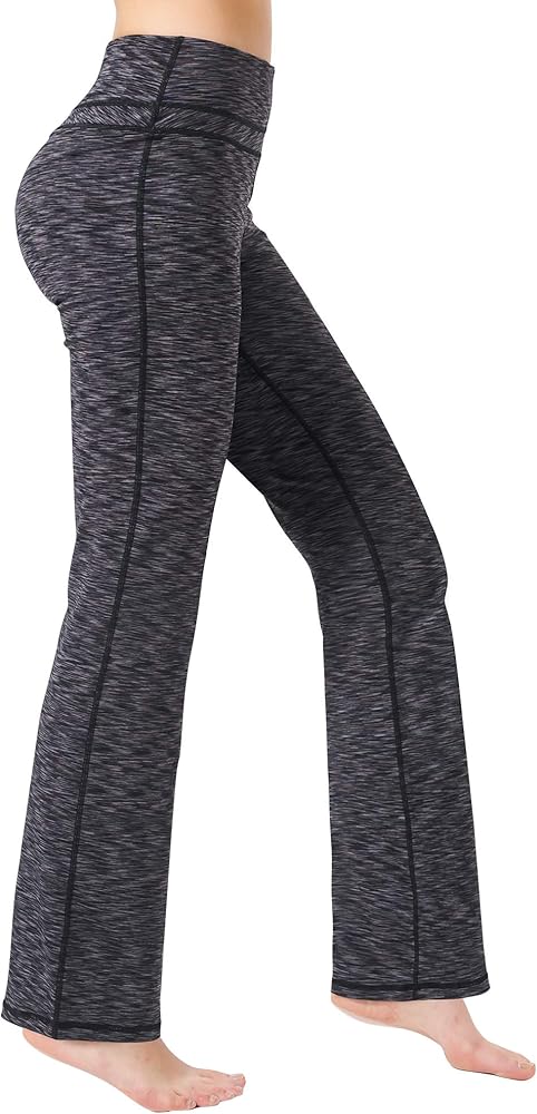 Zeronic Women's Bootcut Yoga Pants High Waist Tummy Control Long Bootleg Workout Running Flare Pants for Women Clothing