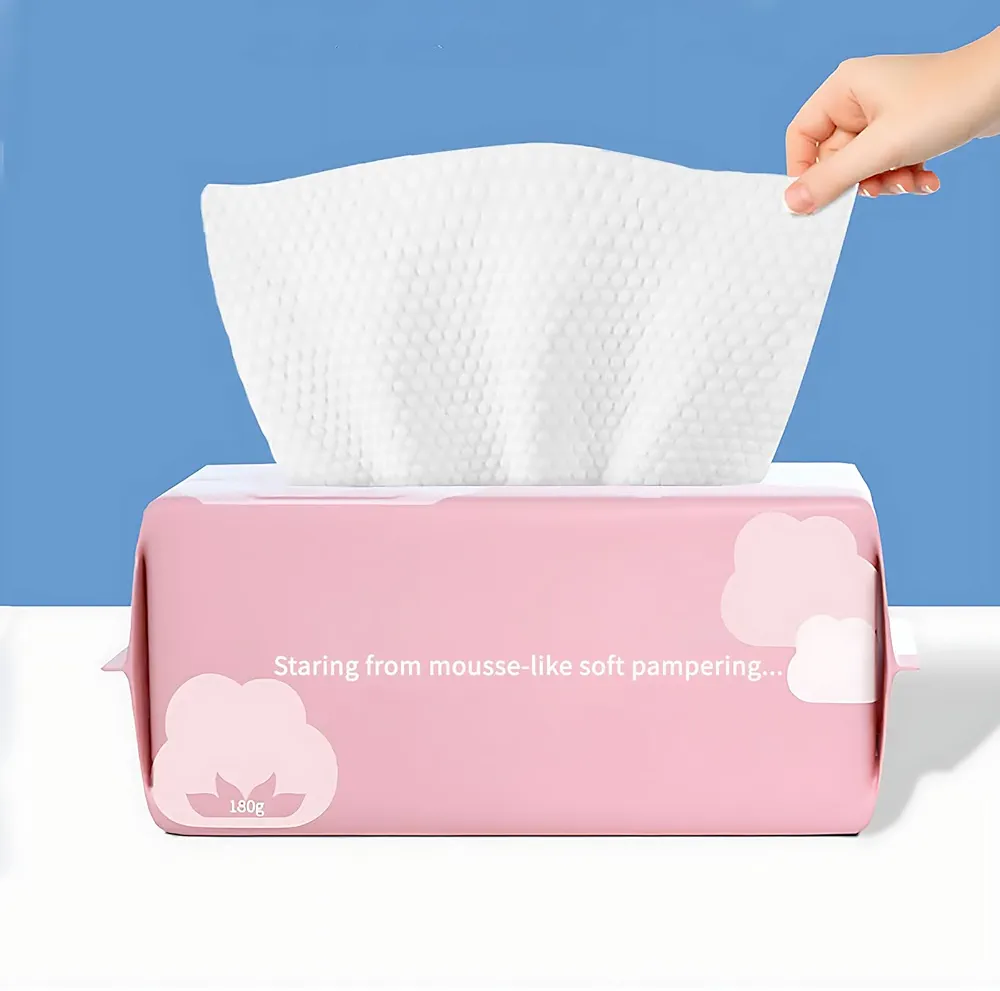 Disposable Face Towel Face Cloths for Washing Soft Cotton Dry Wipes Facial Cloths Towelettes for Washing and Drying, 100 Count Facial Tissue for Cleansing, Skincare and Makeup Remover