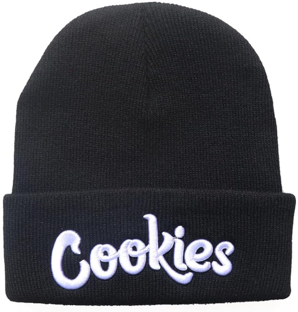 Unisex Letter Embroidered Knit Beanie Cuffed Hat Adult for Women Men Winter Stretch Warm Knit Hat
