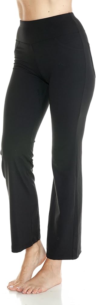 Leggings Depot Women's Fabluxe Flare Leggings | Bootcut Wide Leg Yoga Pants for Workout, Yoga, Office
