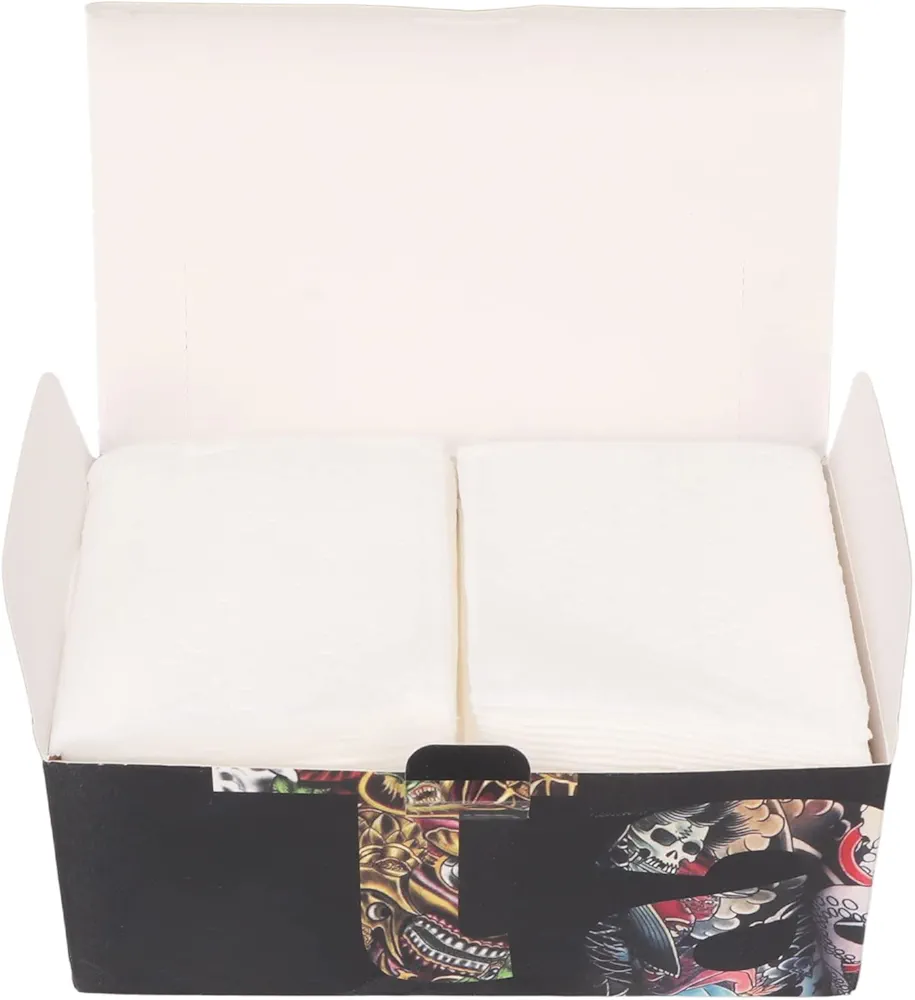 100pcs Wipe Paper Disposable Cotton, Strong Water Absorption, Cleansing Towel Tissue, Soft Skin Friendly for Tattoo, Makeup Removal Face Washing
