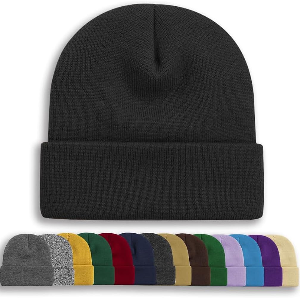 Rosoz Unisex Beanie Winter Knitted Skull Cuffed Soft Warm Hat for Men/Women Slouchy Ski Watch Cap