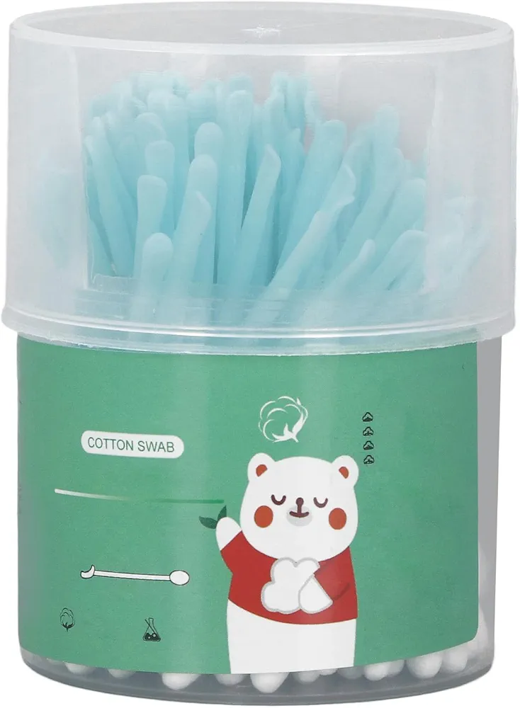 Cotton Makeup Remover Swabs, Ear Scoop Cotton Swab 100pcs Soft Skin Friendly for Traveling