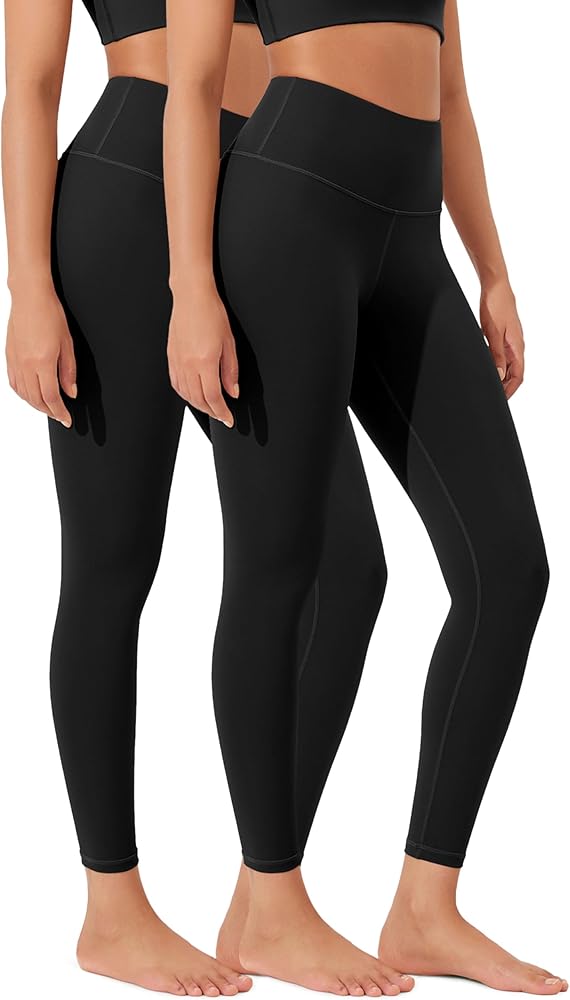 ODODOS ODLEX 2-Pack High Waist 7/8 Length Workout Leggings for Women, 25" / 28" Tummy Control Atheltic Yoga Pants