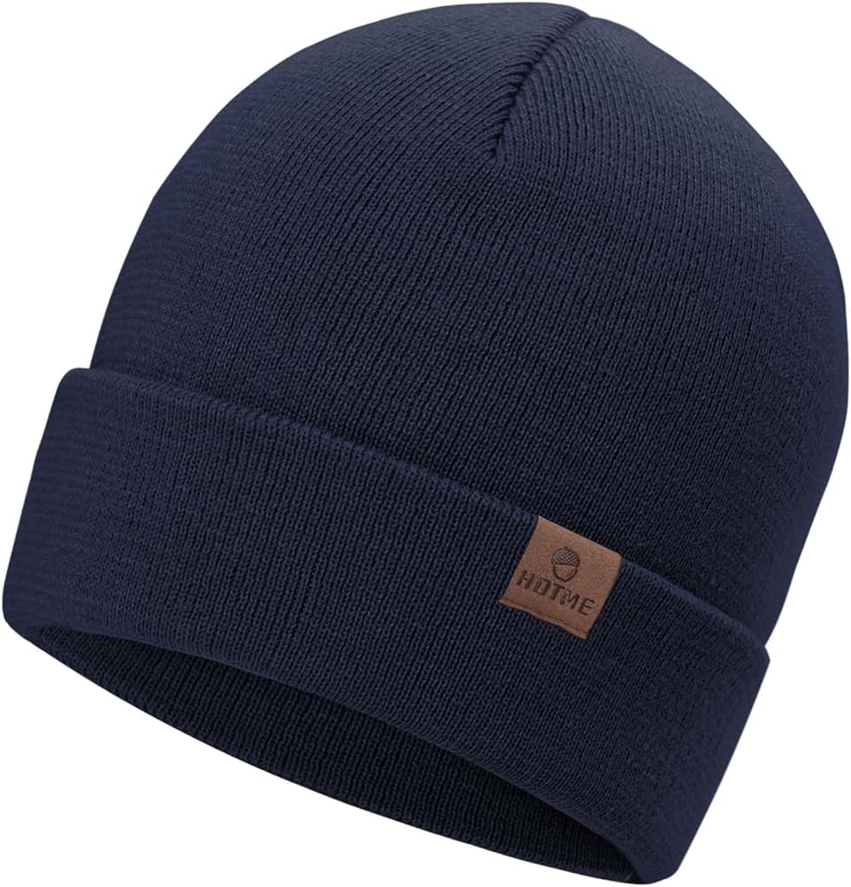 Oversize XXL Beanie Hat for Big Heads 23.6"-25.6", Large Winter Watch Cap Stocking Hat, Big Knit Cuffed Cap Ski Hats