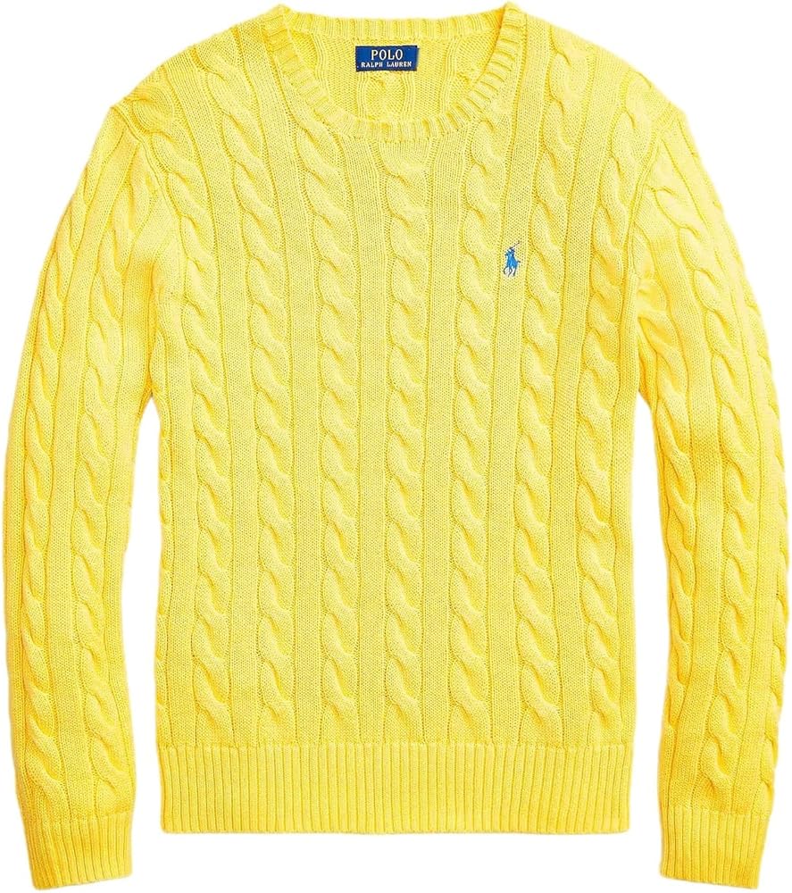 POLO RALPH LAUREN Men's Iconic Cable Knit Cotton Pullover Sweater