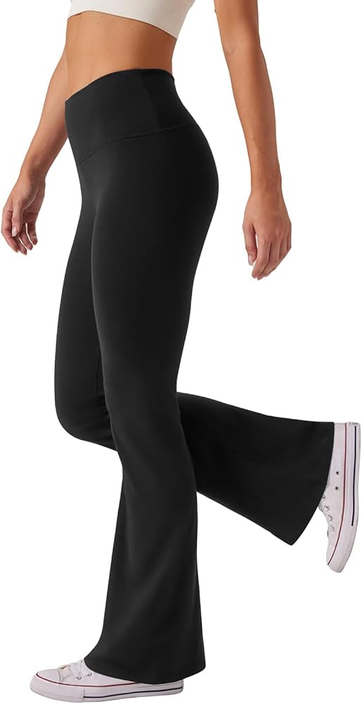 Women's High Waist Bootcut Yoga Pants Tummy Control Workout Flare Leggings