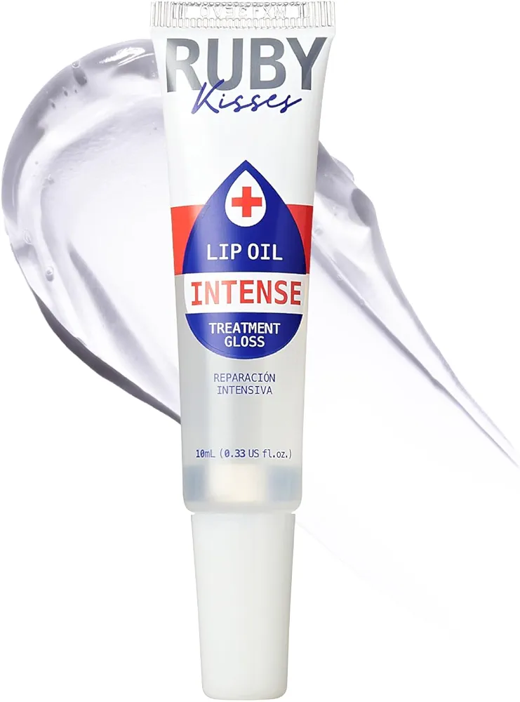 Ruby Kisses Hydrating Lip Oil Intense Treatment Gloss, Deep Hydrates & Heals with Natural Oils, Natural Shine Lip Care, Moisture, Repair & Antioxidant Protect