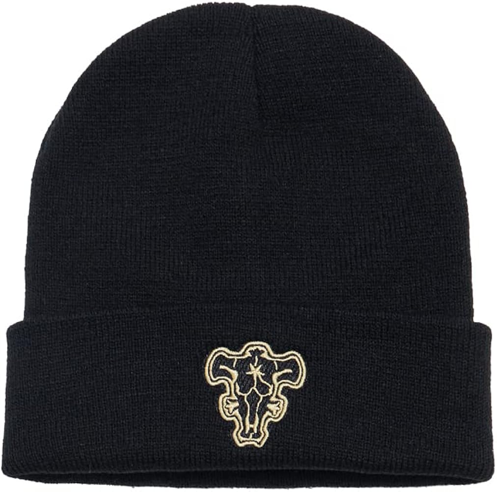 Men's Black Knit Beanie Hat Stretchy Soft Warm Daily Cuffed Winter Hats Cap