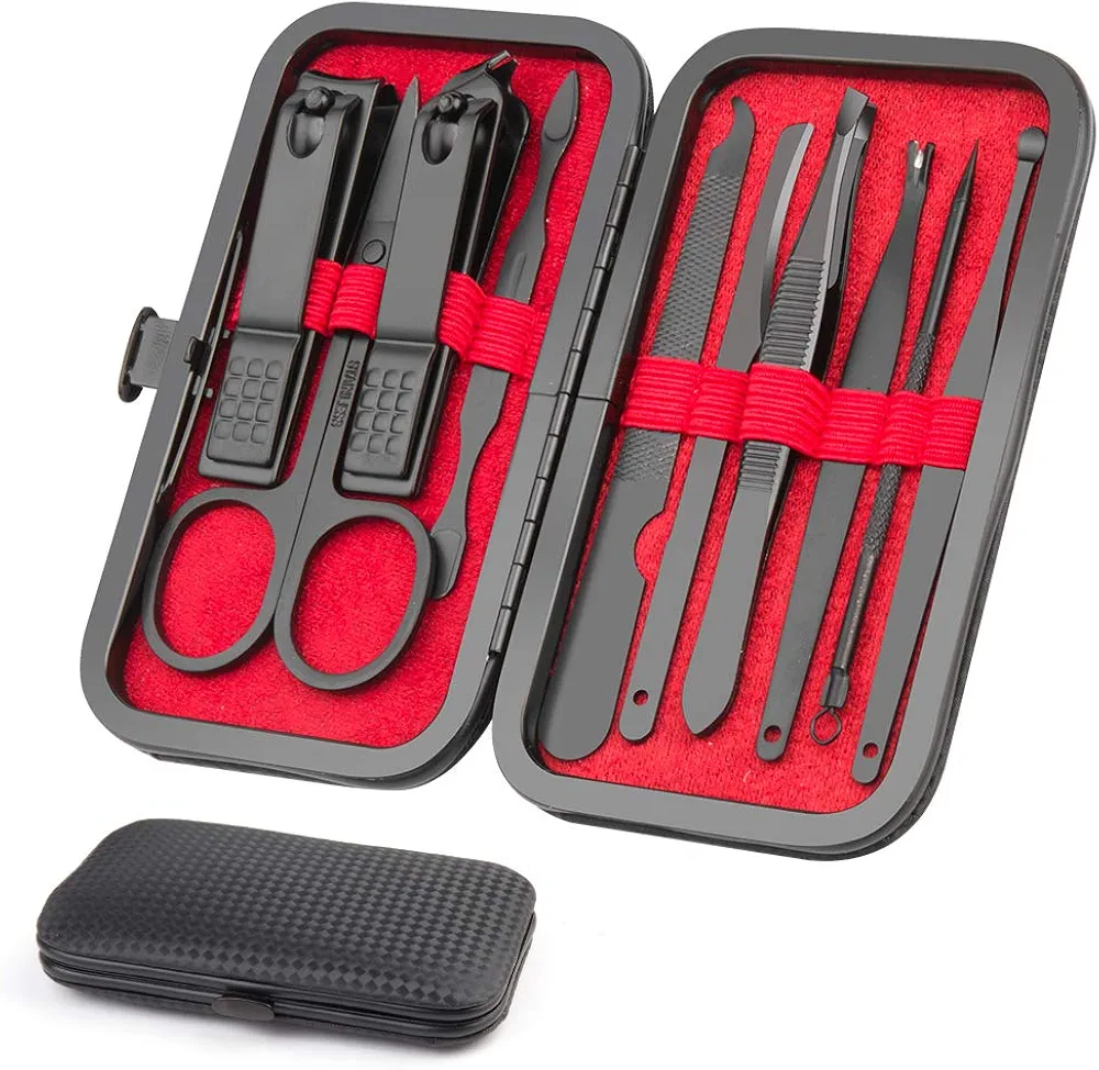 Manicure Kit, Okom Mens Grooming Kit, Nail Care Kit, Manicure Kit for Men, Mens Nail Grooming Kit, Nail Kit,Manicure Set Nail Clippers Nail File, Stocking Stuffers Christmas Gifts for Men, Mens Gifts