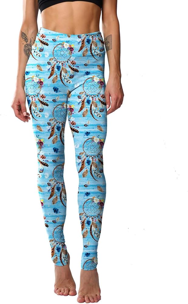 Leggings for Women Printed High Waist Ultra Soft Yoga Pants Comfy Workout Fashion Leggings -REG/Plus-150+Colors