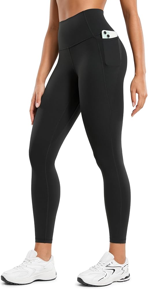 CRZ YOGA Womens Butterluxe Workout Leggings 25 Inches - High Waisted Gym Yoga Pants with Pockets Buttery Soft