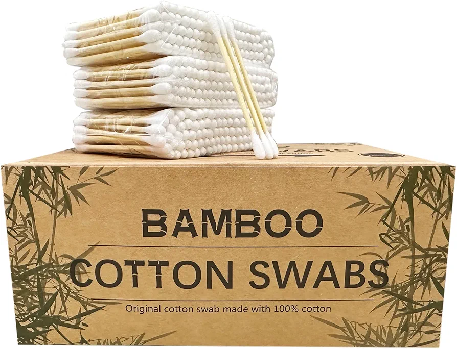 Bamboo Cotton Swabs, Wooden Cotton Swabs 1200pcs