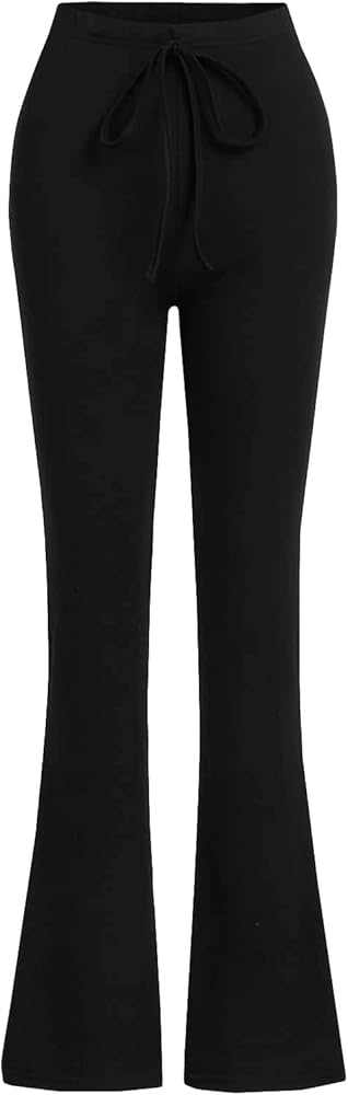 SOLY HUX Women's High Waist Flare Leggings Bell Bottom Sweatpants Casual Bootcut Yoga Pants