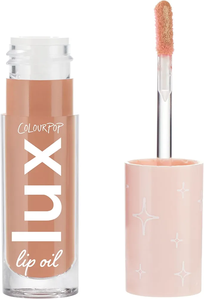 ColourPop Lux Lip Oil - Hydrating, Sheer Tinted Lip Oil Formulated with Antioxidant-Rich Chamomile Extract & Calendula Oil - Non-Greasy, Nourishing Soft-Warm Nude Lip Oil - Skinny Dip (0.16 oz)