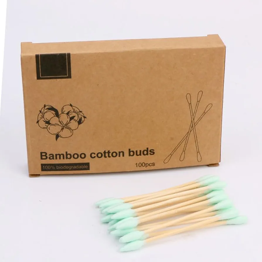 COTTON SWABS bamboo cotton swabs (green)