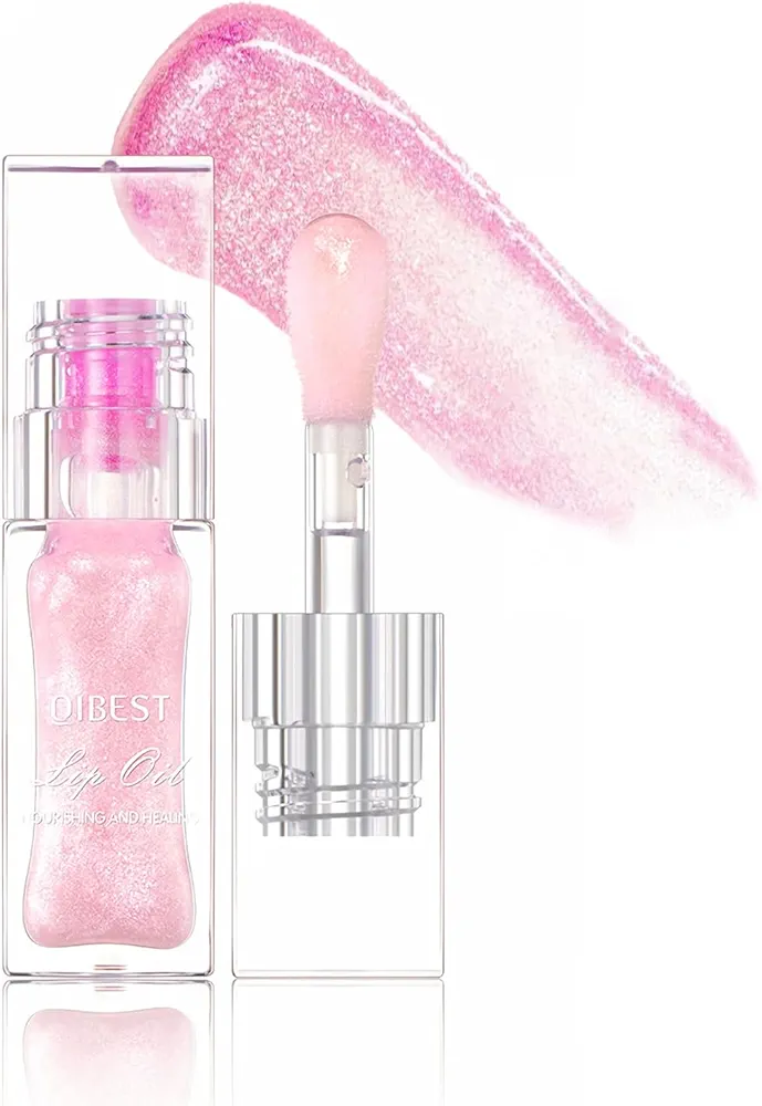 Color Changing Lip Oil, Moisturizing Color Changing Lip Gloss Plumping Lip Oil, Long Lasting Nourishing Lip Glow Oil Non-sticky Fresh Texture Lip Oils Lip Balm Glitter Lip Gloss with Brush