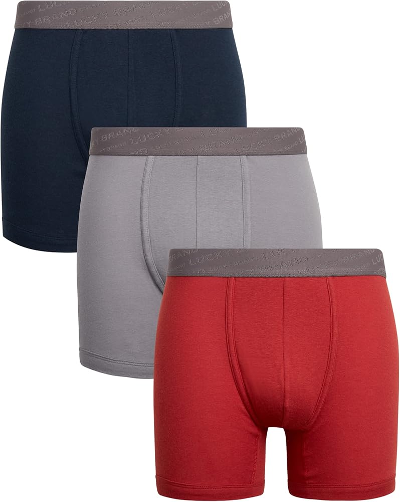 Lucky Brand Men's Boxer Briefs – 3 Pack Soft Stretch Mens Underwear with Comfort pouch - Breathable Boxers for Men (S-XXL)