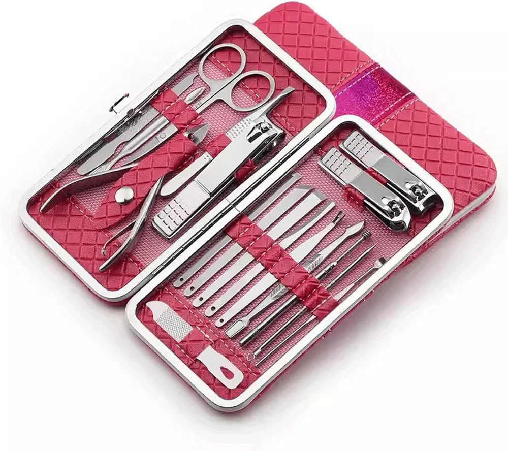 Nail Clippers Set, Pedicure Knife Nail Clipper Set Home Nail Clippers Pliers Adult Manicure Tools Set Personal Care,Personal Care Set(Red)