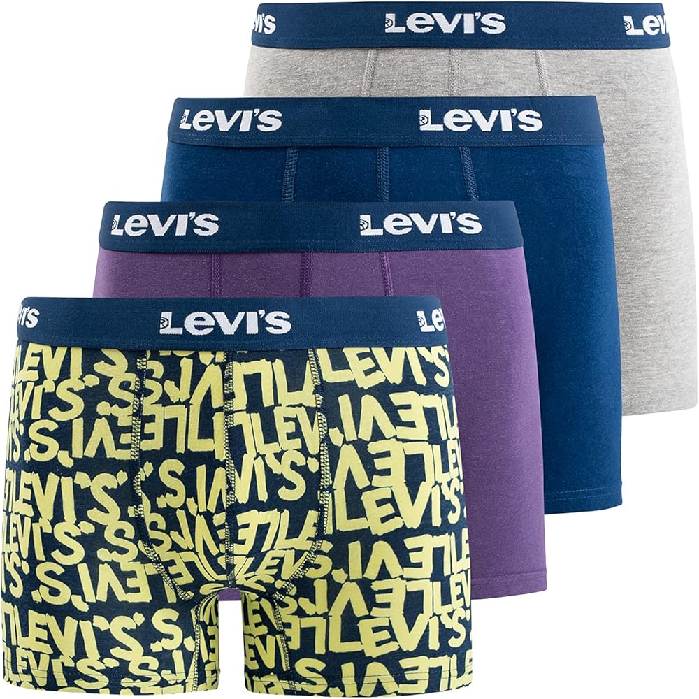 Levi's Mens Boxer Briefs Cotton Stretch Underwear For Men 4 Pack
