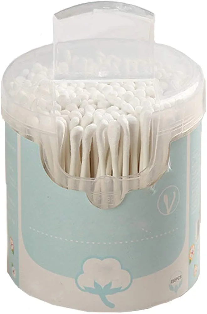 PandaHome, Ear Wax Removal Cotton Swabs, Pets or Babies or Adults Ear Pick Cleaner Tool Small Q Tips, Double Precision Tips with Paper Stick (250 ct with Ear Spoon)