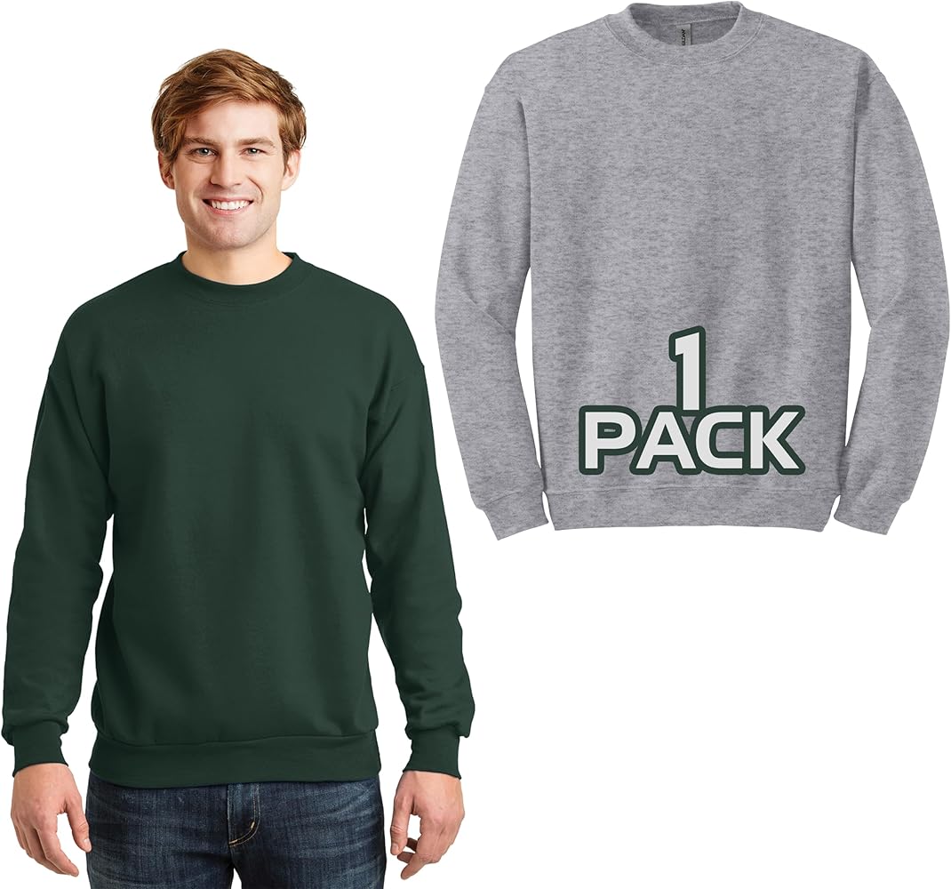 Gildan 18000 Heavy Blend Unisex Bulk Sweatshirts - Create Your Color Pack - Adult Plain Fleece Sweater Multipack