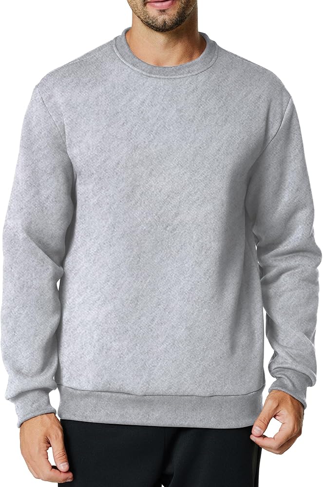 Men's Crewneck Sweatshirt Casual Long Sleeve Sweat Shirts Athletic Fleece Basic Pullover Shirts