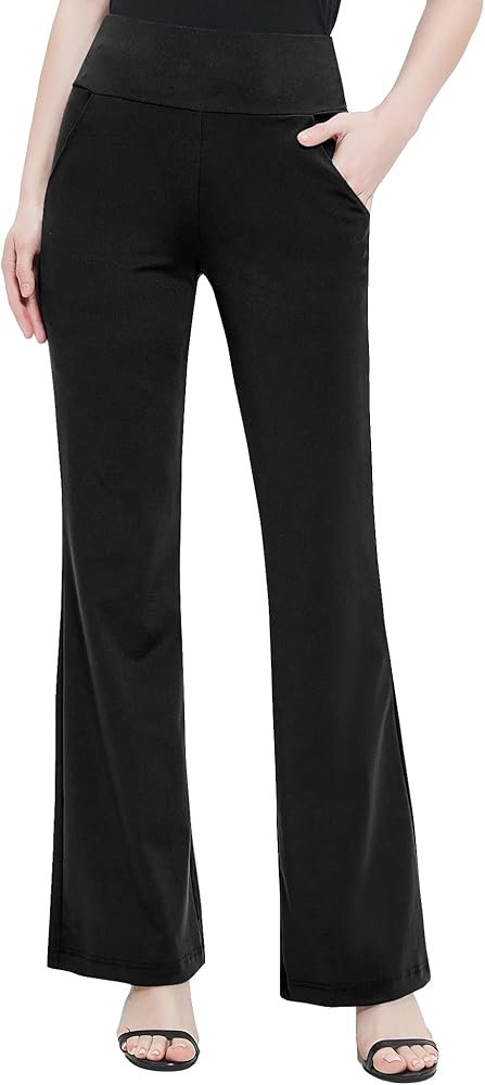 Urban CoCo Women's High Waist Stretchy Bootcut Yoga Pants Casual Flare Leggings Workout Bootleg Pants
