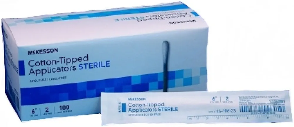 McKesson Sterile Cotton Tipped Applicators 6"